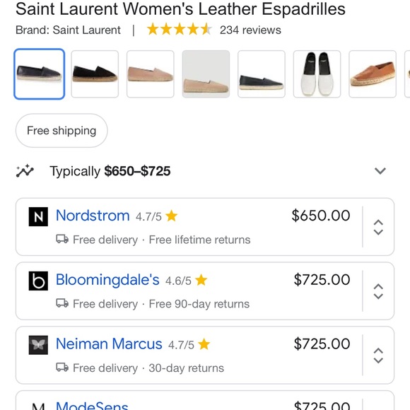 Saint Laurent ysl espadrille
